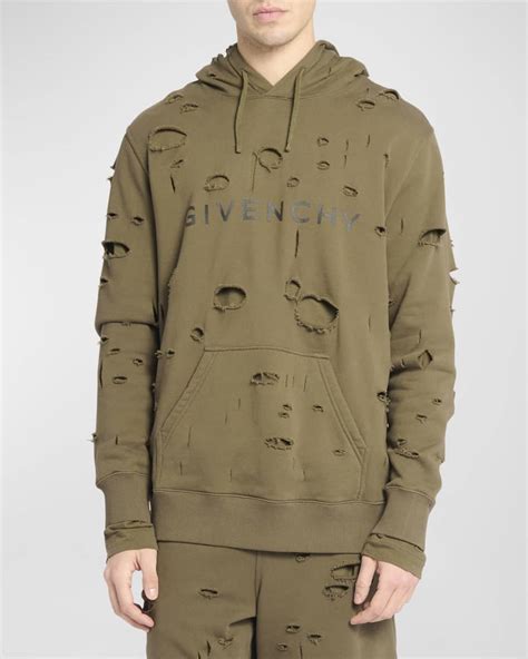 givenchy hoodie herren|givenchy men's destroyed hoodie.